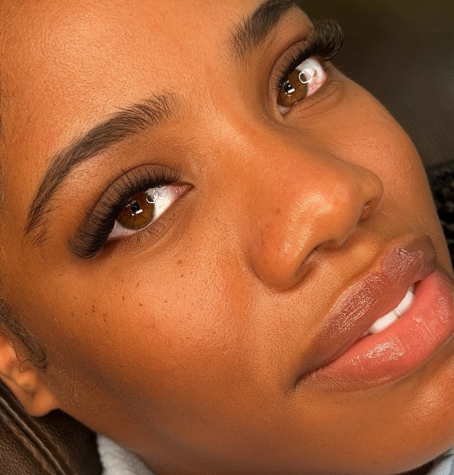 Hybrid lash extensions applied by Brampton lash artist